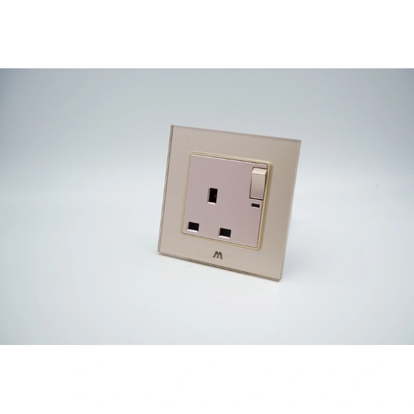 TOUGHENED GLASS SERIES - SINGLE BS SWITCHED SOCKET