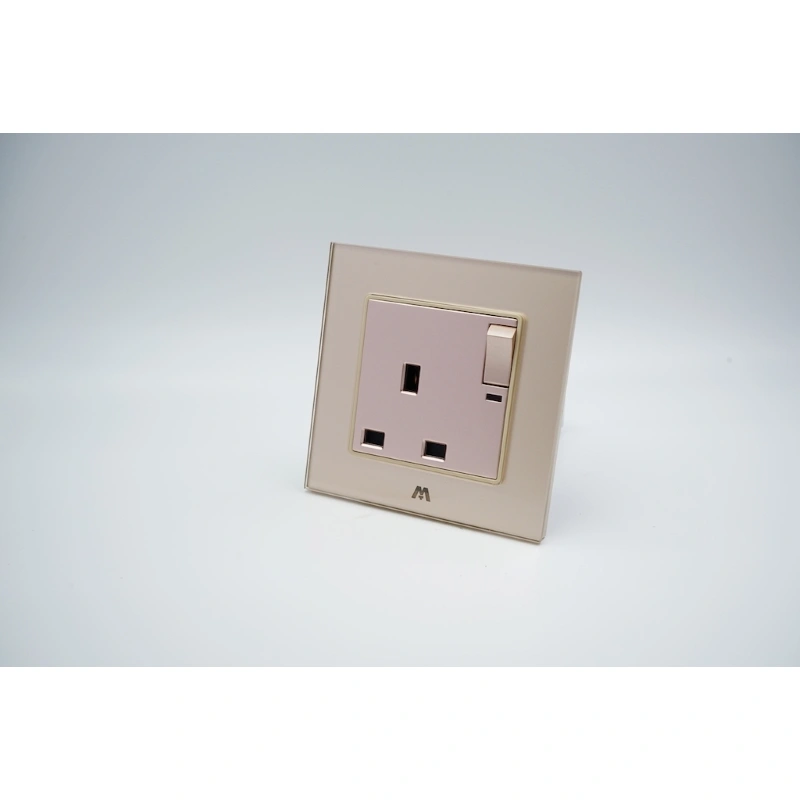 TOUGHENED GLASS SERIES - SINGLE BS SWITCHED SOCKET