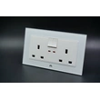TOUGHENED GLASS SERIES - TWIN BS SWITCHED SOCKET