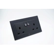 TOUGHENED GLASS SERIES - TWIN BS SWITCHED SOCKET