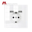 Schutzkontakt. DE Socket. Socket with QC ports. Zigbee switch.