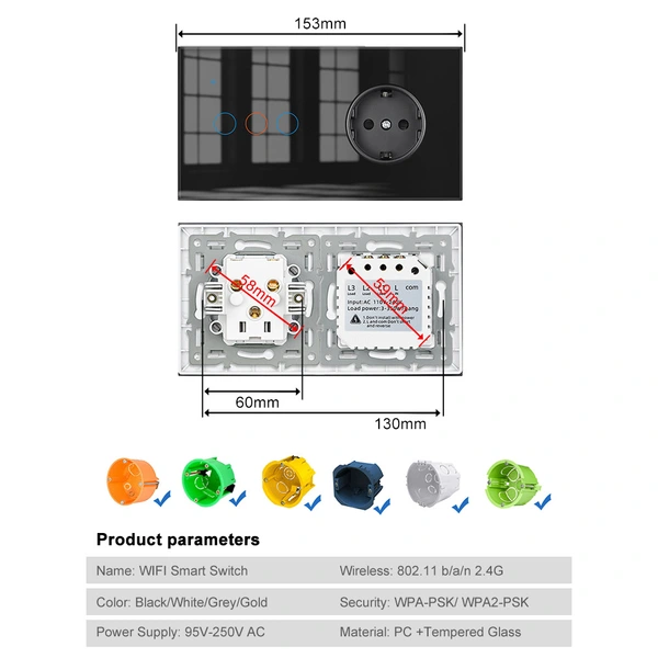 Wifi Switch. Zigbee switch.Smart Switch.