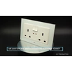 TOUGHENED GLASS SERIES - TWIN BS SWITCHED SOCKET