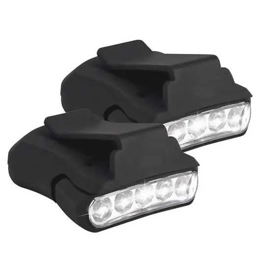 Headlamp 5-LED Hat Light Rotatable Ball Cap Visor Light Pocket Clip Light Clip-on Hat Light Hands Free for Hiking Hunting Fishing Outside Sporting