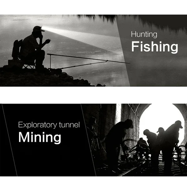 Headlamp 5-LED Hat Light Rotatable Ball Cap Visor Light