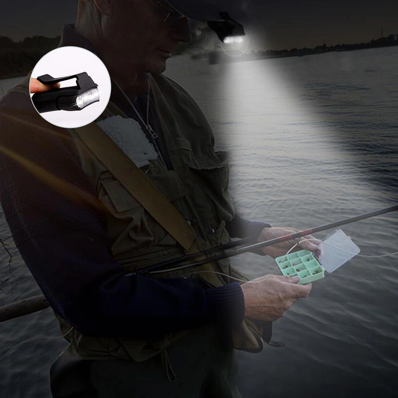 Headlamp 5-LED Hat Light Rotatable Ball Cap Visor Light