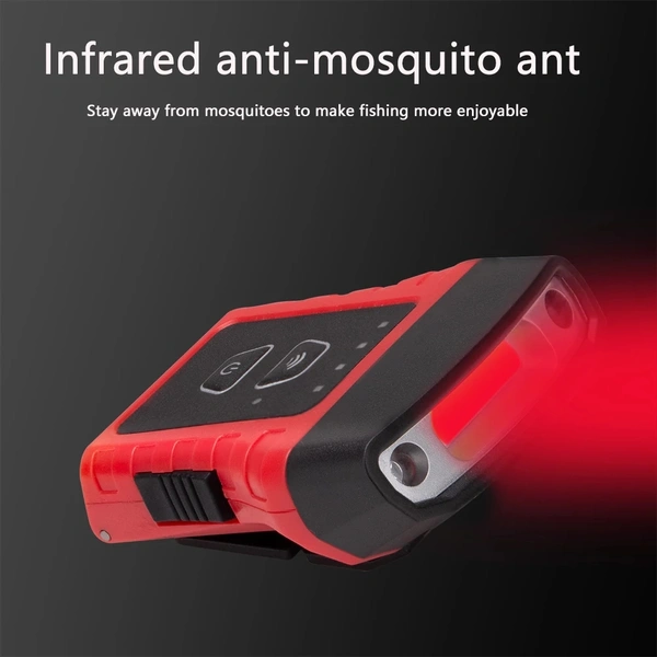 COB LED Cap Light Finger Sensor Hat Headlight Headlamp 