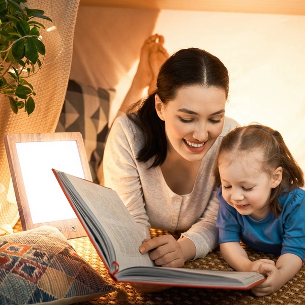 LED 10000lux SAD Mood Light Therapy Lamp Wood Grain 