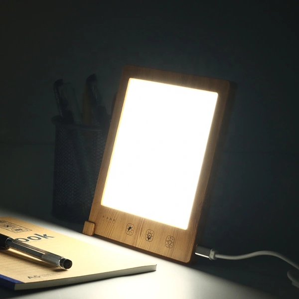 LED 10000lux SAD Mood Light Therapy Lamp Wood Grain 