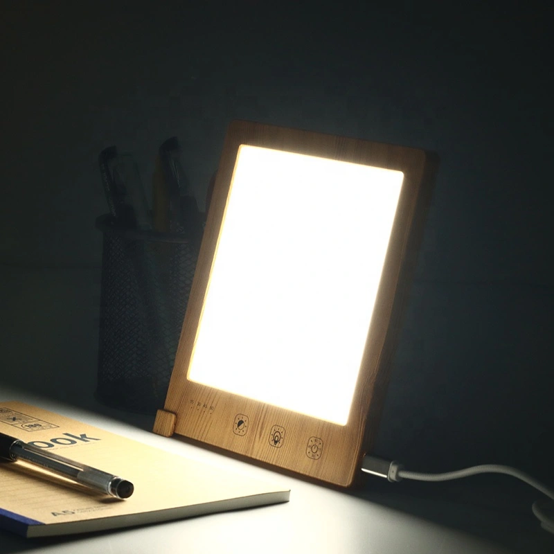 LED 10000lux SAD Mood Light Therapy Lamp Wood Grain 