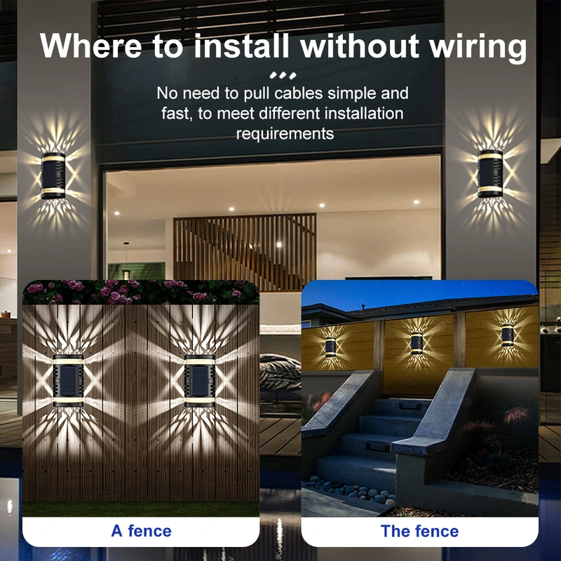 Outdoor solar garden lamp LED waterproof solar wall hanging light