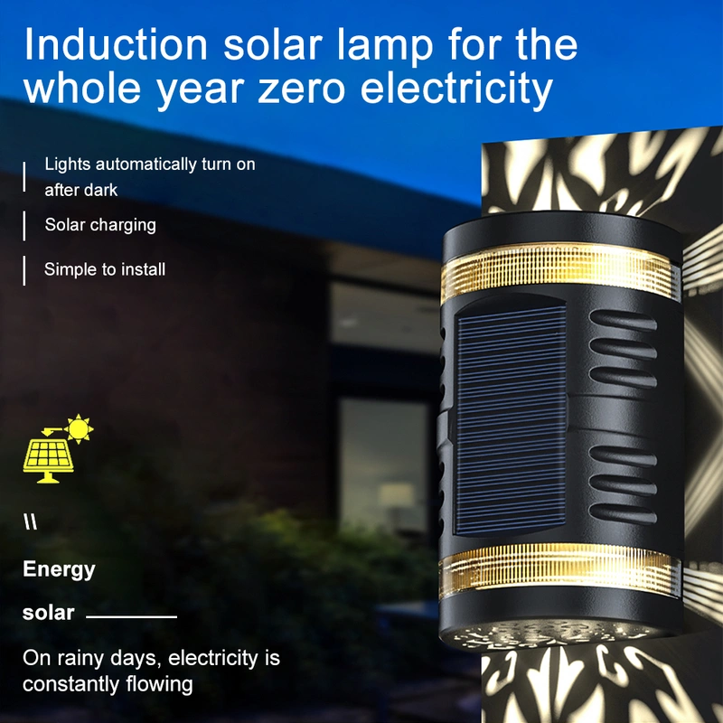 Outdoor solar garden lamp LED waterproof solar wall hanging light