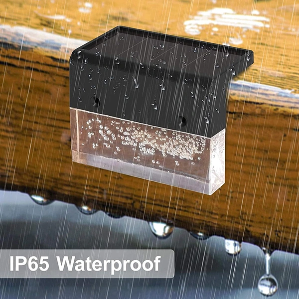 Solar Deck Step Warm White/Color Changing Fence Light 