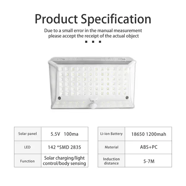 IP65 Waterproof home led solar light PIR motion sensor light