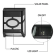 Led Solar Wall Lamp Outdoor Waterproof  Solar Fence Lights 
