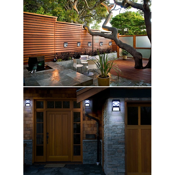 Led Solar Wall Lamp Outdoor Waterproof  Solar Fence Lights 