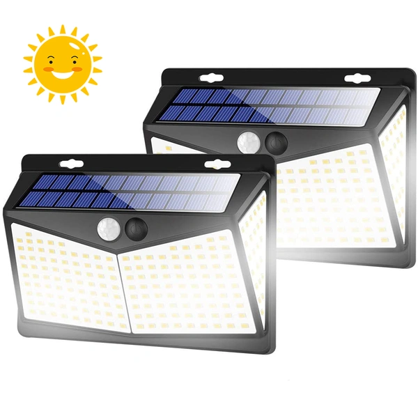 208 LED IP65 Waterproof Solar Garden Light for Yard Night Sensor Light