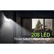 208 LED IP65 Waterproof Solar Garden Light for Yard Night Sensor Light