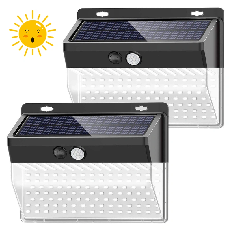 206 LED bright outdoor IP65waterproof sensor solar light for garden