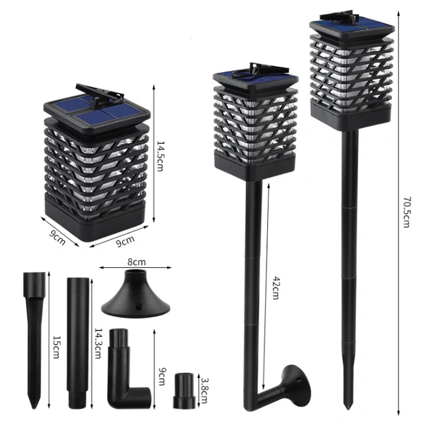 Outdoor Solar Lantern Flame Decorative Lights Waterproof LED