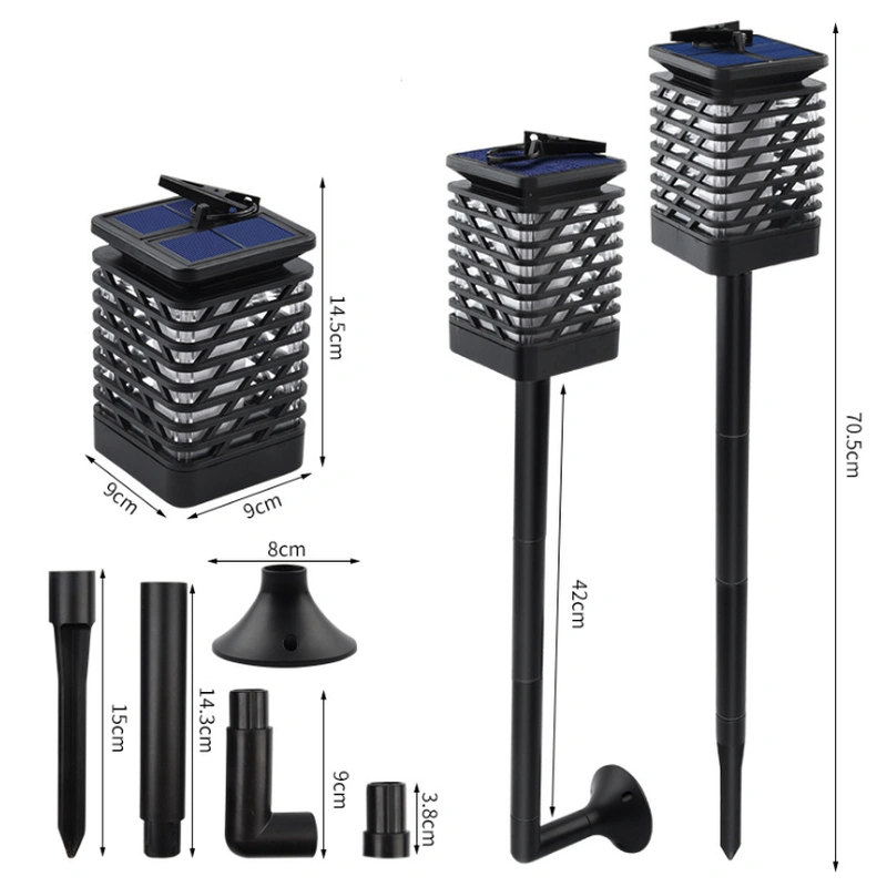 Outdoor Solar Lantern Flame Decorative Lights Waterproof LED