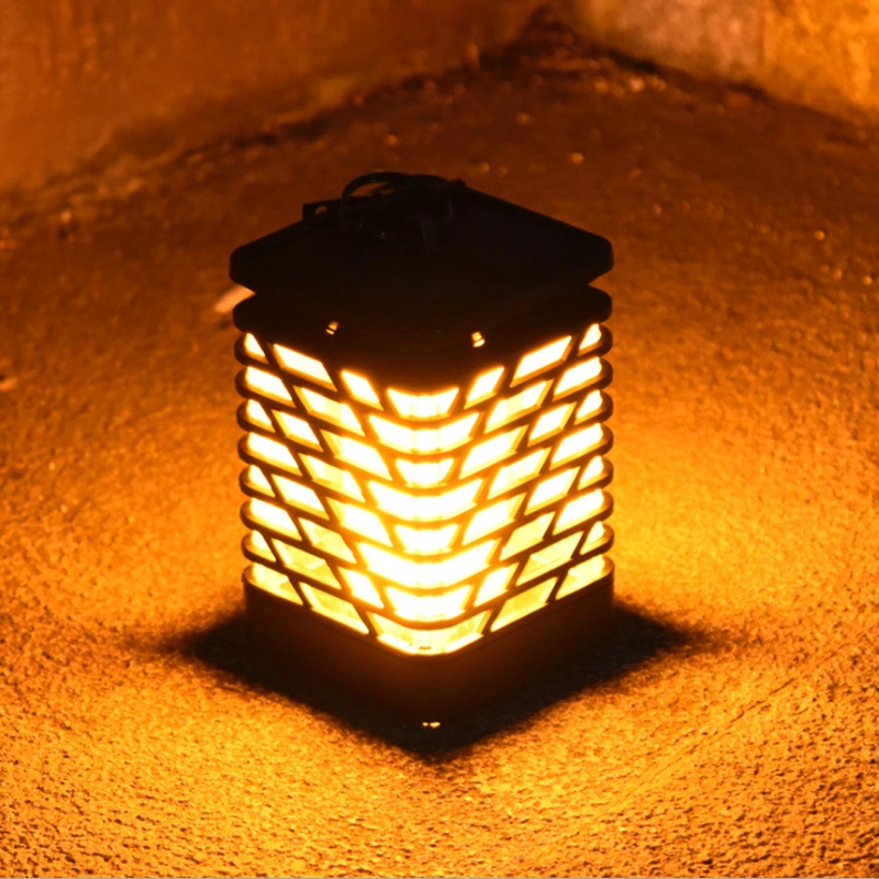 Outdoor Solar Lantern Flame Decorative Lights Waterproof LED