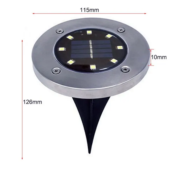 8LED IP65 waterproof outdoor solar light for garden