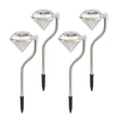 Stainless Steel Diamond-Shape solar garden light 