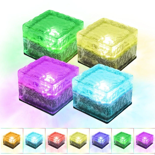 outdoor decoration IP67 waterproof solar panel brick deck lights ground buried solar brick light for garden pathway