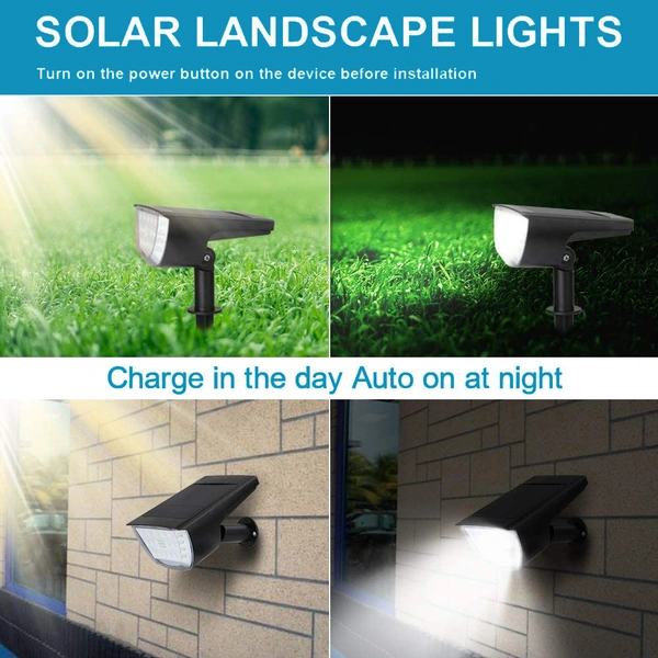 Solar Landscape Spotlights Outdoor Solar Powered Wall Lights
