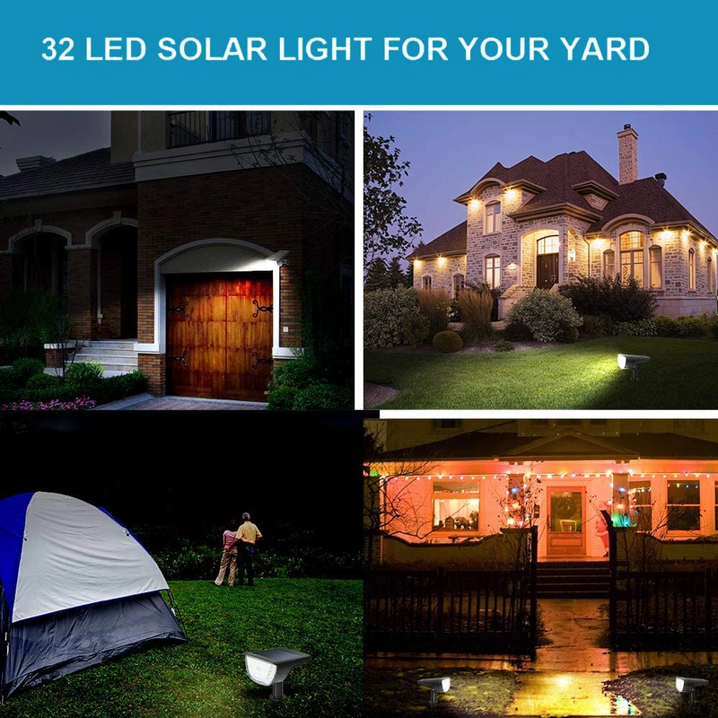 Solar Landscape Spotlights Outdoor Solar Powered Wall Lights