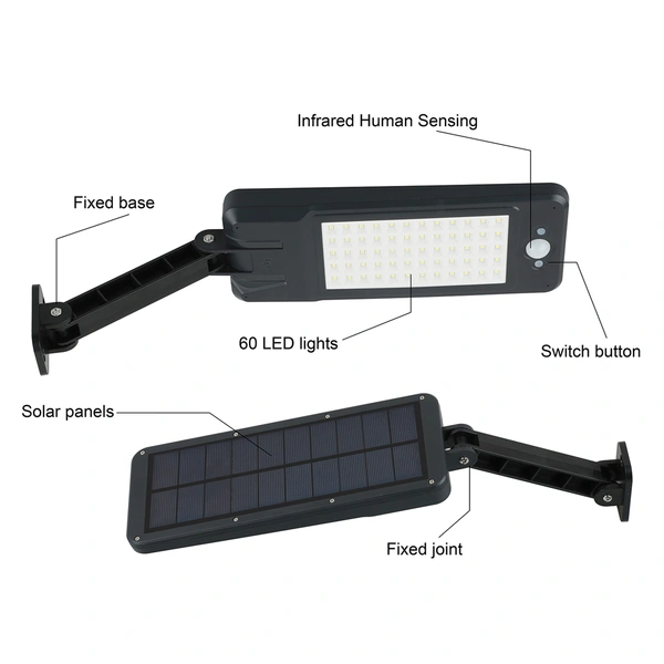 60 LED Solar Street Lights Outdoor Solar Street Lights