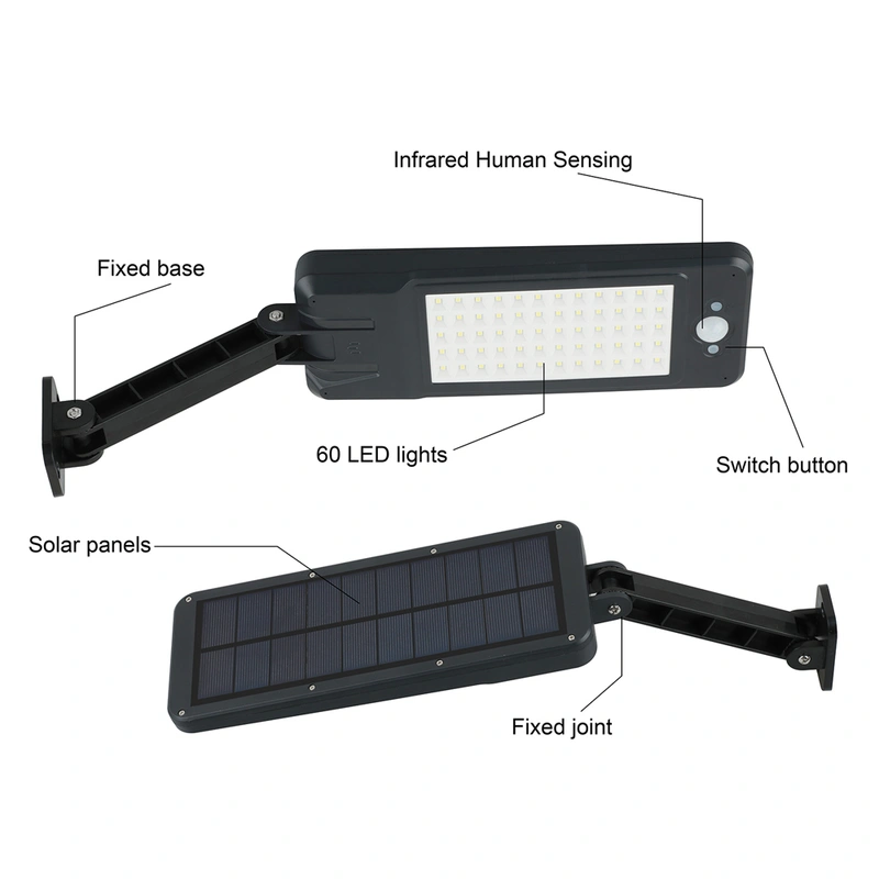 60 LED Solar Street Lights Outdoor Solar Street Lights