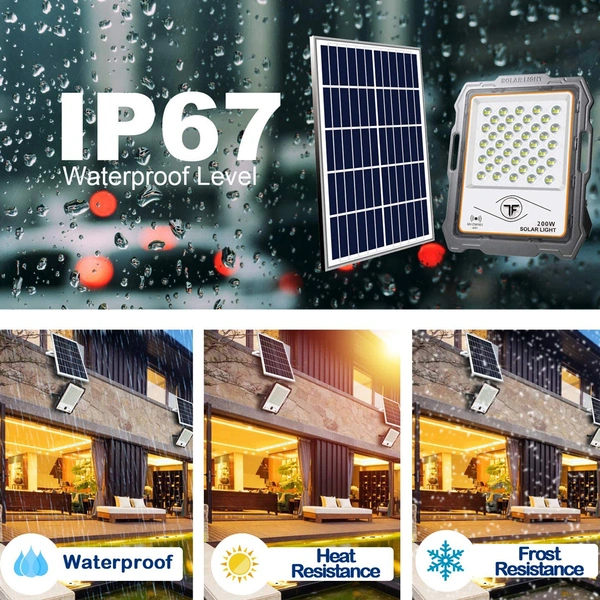 IP67 waterproof led solar flood lights with radar sensor