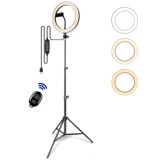 3200K-5600K aros de luz 10 inch LED make up ring fill light dimmable led selfie ring light with tripod stand ring light
