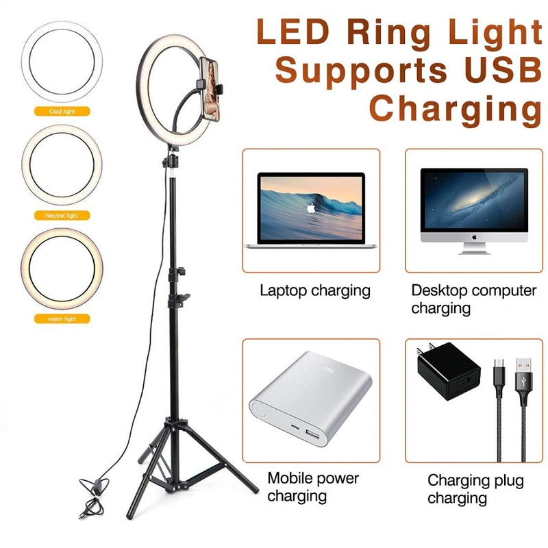 10 inch LED make up ring fill light dimmable led selfie ring light 