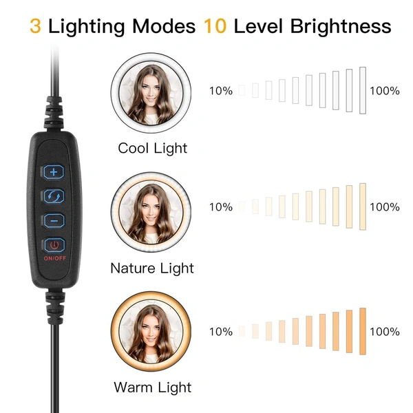10 inch LED make up ring fill light dimmable led selfie ring light 