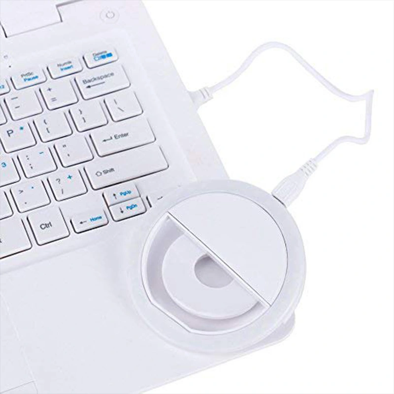 portable USB rechargeable LED selfie ring light for mobile