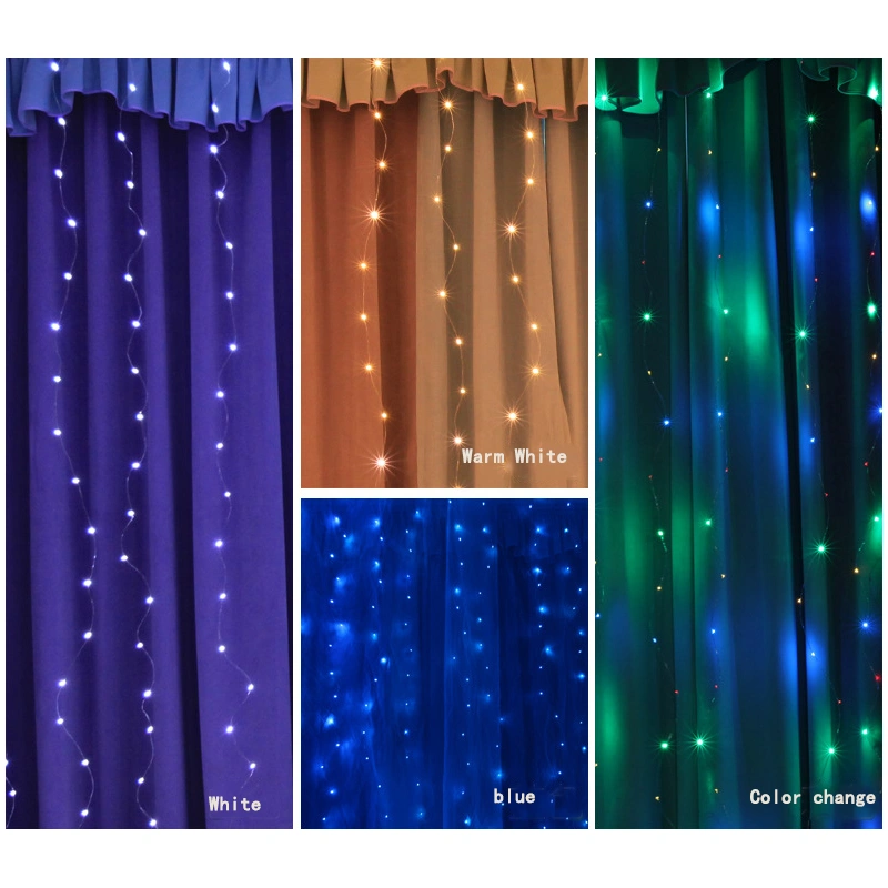 USB Copper Wire Curtain Light LED Christmas Day String Light 