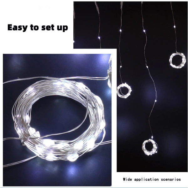 USB Copper Wire Curtain Light LED Christmas Day String Light 