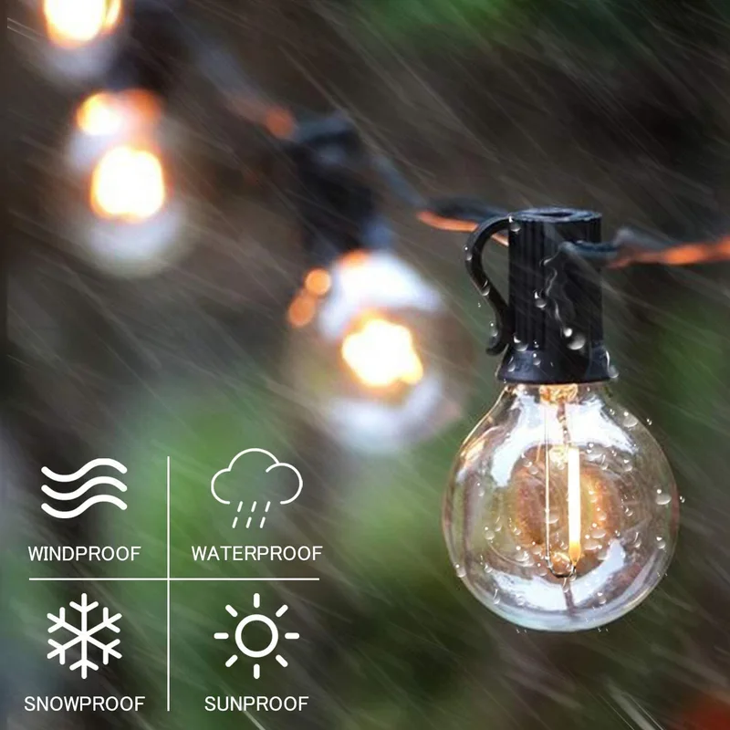 Outdoor Commercial Bulb Decorative Light Edison Bulb String 