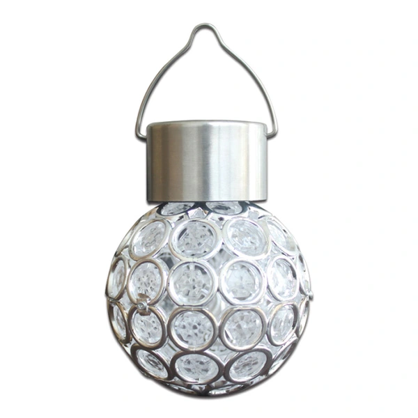 Solar Light Ball Hanging Stainless Steel for Garden