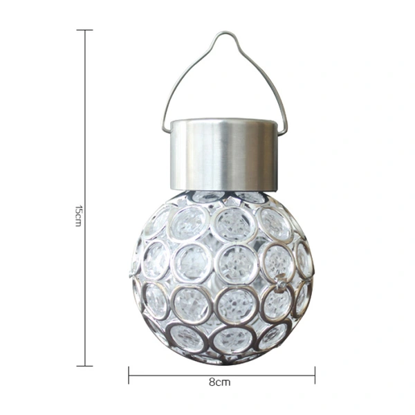 Solar Light Ball Hanging Stainless Steel for Garden
