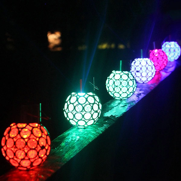 Solar Light Ball Hanging Stainless Steel for Garden