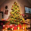 led solar Christmas tree lights Holiday Lighting String Lights