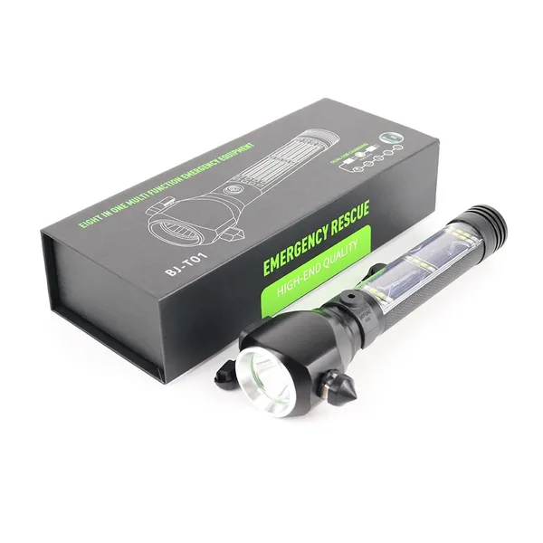 Emergency Usage MultiFunction Outdoor Solar Power Tactical Flashlight 