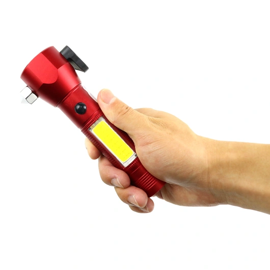 Safety Hammer Torch 10W 450 Lumens Waterproof LED Torch Flashlight Rechargeable for Self Defense