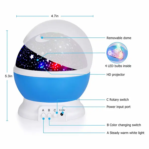 Led Star Sleeping Sky Night Lamp