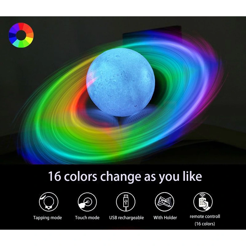 16 Colors Moon Bedroom Baby Night Light 