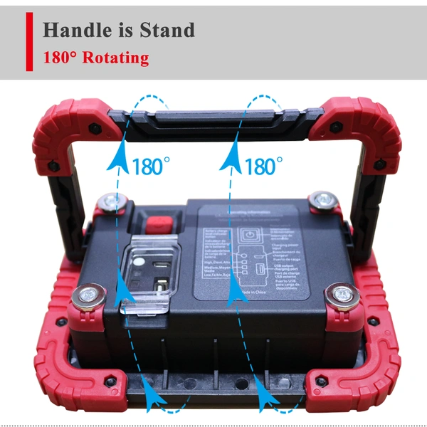  portable work zone rechargeable cob LED work light with stand
